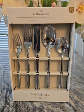 Threshold Polished Silver Flatware Set - 20-Piece